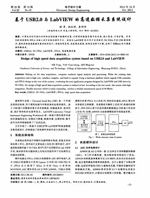 基于USB2.0与LabVIEW的高速数据采集系统设计