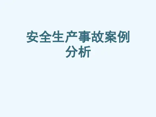 安全生产事故案例分析[可修改版ppt]