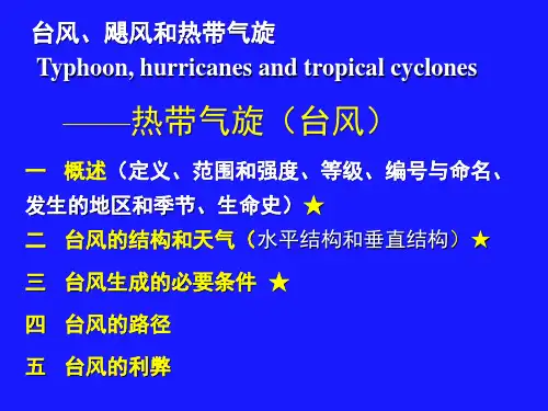 大气科学概论-第四讲(热带气旋)