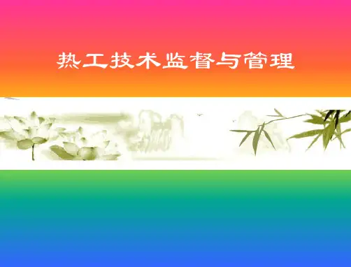 热控培训4发电厂热工技术监督与管理