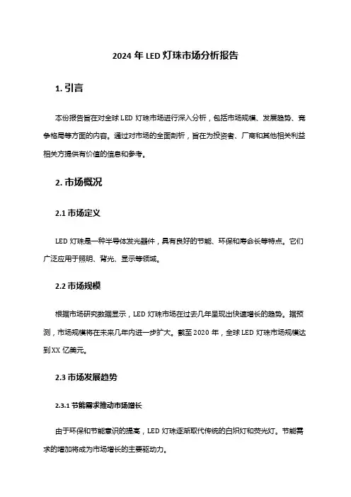 2024年LED灯珠市场分析报告