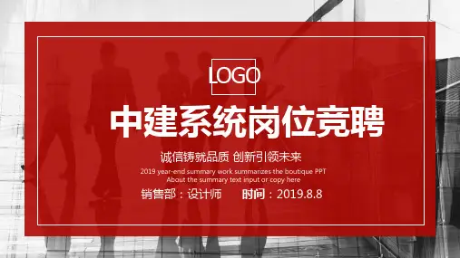 中建系统岗位竞聘ppt