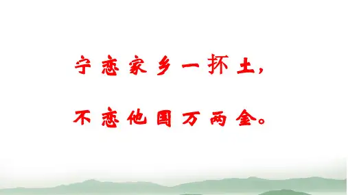 部编版语文九年级上册第2课《我爱这土地》课件