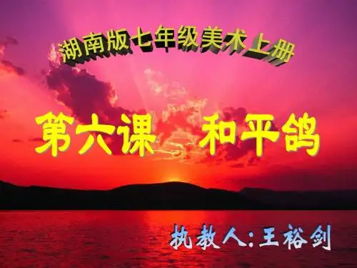 和平鸽  中学美术优秀教学课件