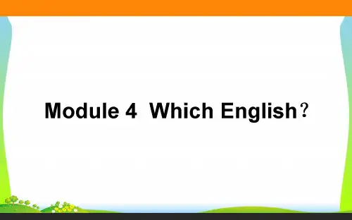 高考英语(外研版)一轮复习构想(课件)8.4选修八Module 4 Which English？
