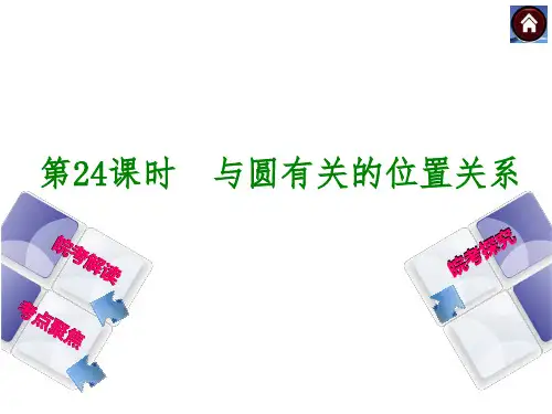 【中考复习方案】(安徽·沪科)教材化中考总复习课件：第24课时 与圆有关的位置关系(共36张)