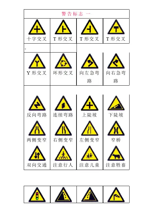 道路、旅游标志大全