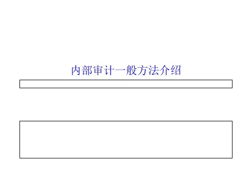 商业银行内部审计技术与方法52页PPT