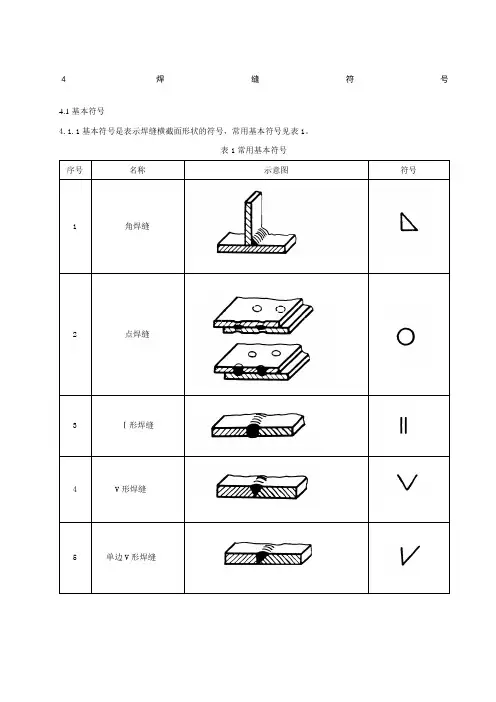 最常用 焊缝符号表示方法