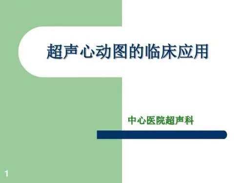 超声心动图临床应用PPT课件