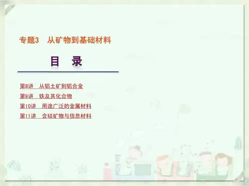高考化学一轮复习精品课件：专题3-从矿物到基础材料