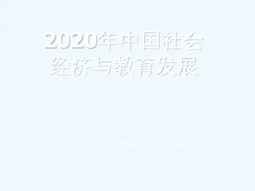 2020年中国社会经济与教育发展