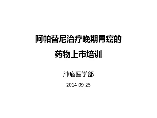 阿帕替尼药物上市培训资料ppt课件
