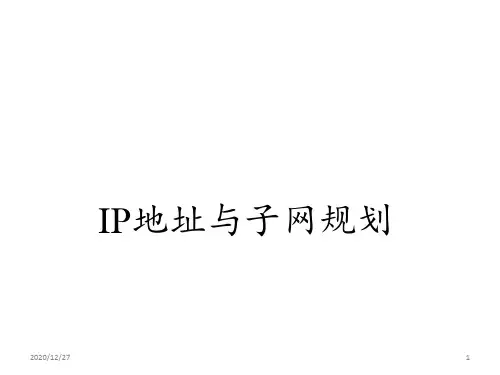 IP地址与子网规划 ppt课件