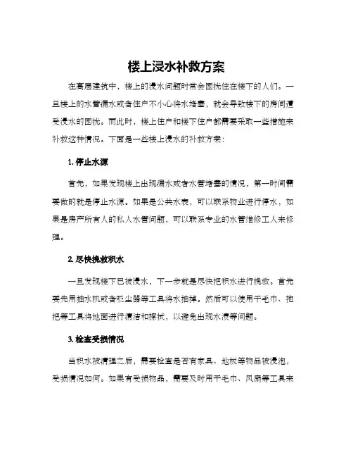 楼上浸水补救方案
