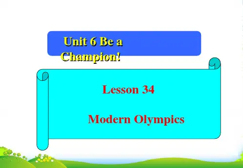 冀教版八年级英语下册Unit6 Lesson 34优质课课件(20张)