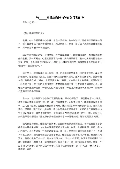 与_____相伴的日子作文750字