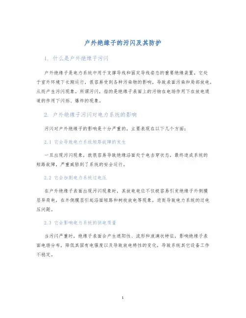 户外绝缘子的污闪及其防护
