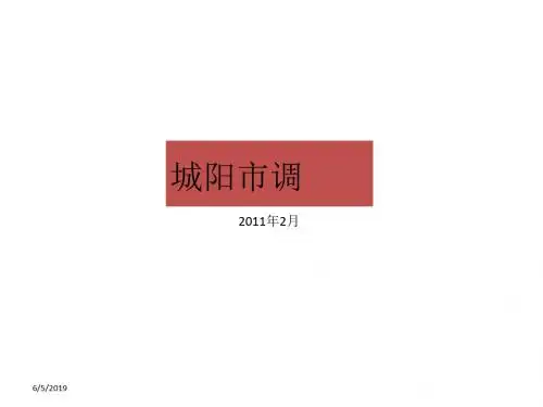 城阳房地产市场调研报告