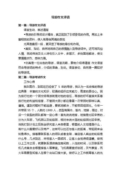 导游作文评语