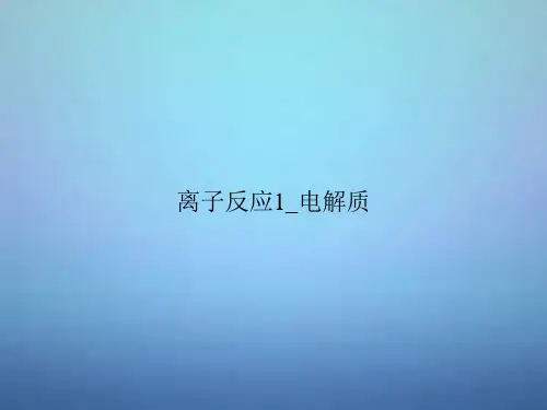 人教版高中化学必修1第二章 第二节《离子反应》(电解质)ppt课件