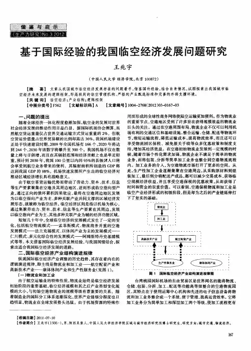 基于国际经验的我国临空经济发展问题研究