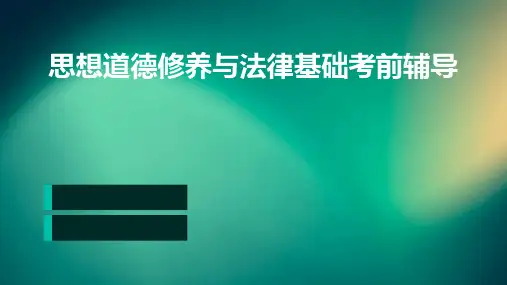 思想道德修养与法律基础考前辅导