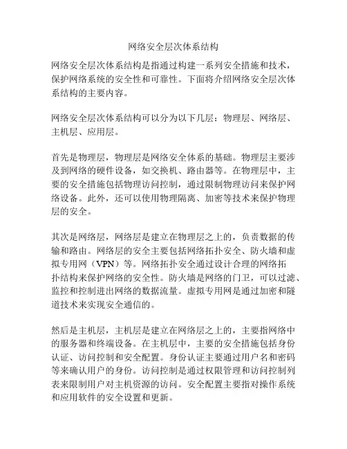 网络安全层次体系结构