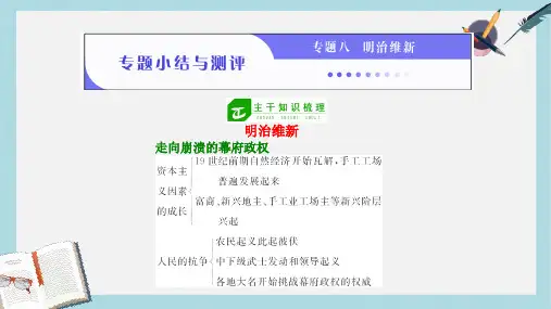 高二历史人民版选修一课件：专题八 专题小结与测评 