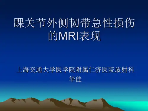 踝关节外侧韧带急性损伤的表现ppt课件