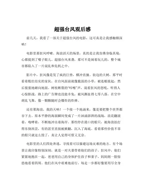 超强台风观后感