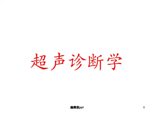 《超声诊断基础知识》PPT课件
