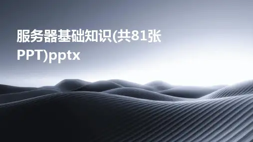 服务器基础知识(共81张PPT)pptx