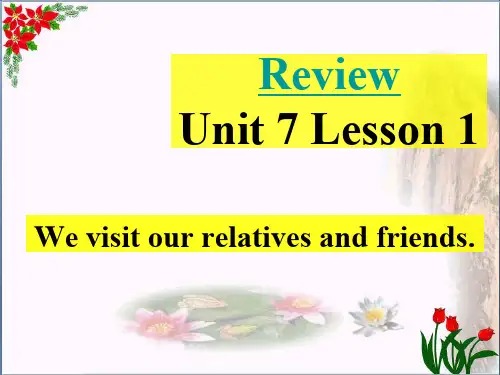最新五年级英语上册 Unit 7 Lesson 1 We visit relatives and friends3 鲁科版优选教学课件