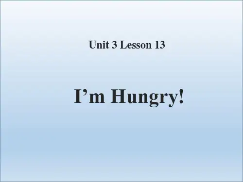冀教版(三起)英语三年级下册Lesson 13 I'm hungry 第二课时(课件)