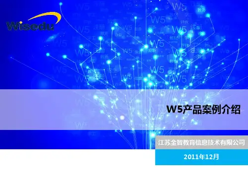 W5产品案例介绍