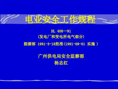 电业安全工作规程发电厂和变电所部分解读讲课稿-精选