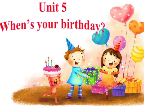 五年级英语下册课件-Unit 5 When's your birthday（152）-湘少版