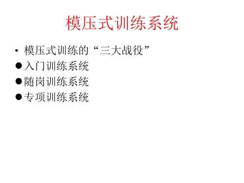 模压训练
