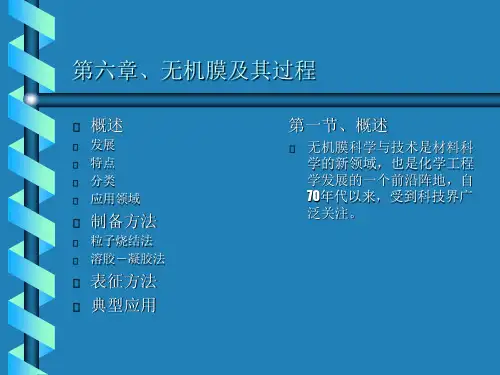 无机膜及其过程