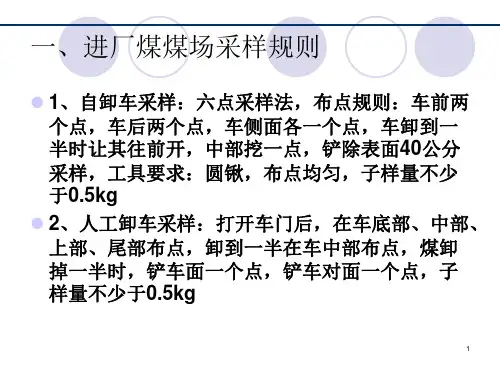 煤炭采制化知识培训
