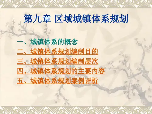 第九章 区域城镇体系规划