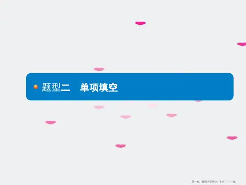 安徽2022年中考英语总复习课件题型2 单项填空(共15张PPT)