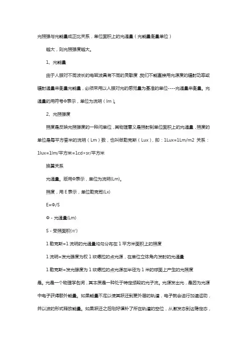 光子的能量与光的强度的关系