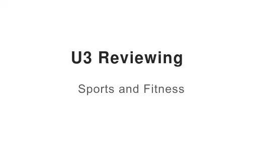 人教版必修第一册Unit3SportsandFitness课件(1)