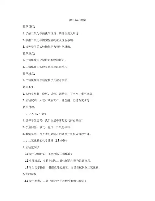 初中co2教案