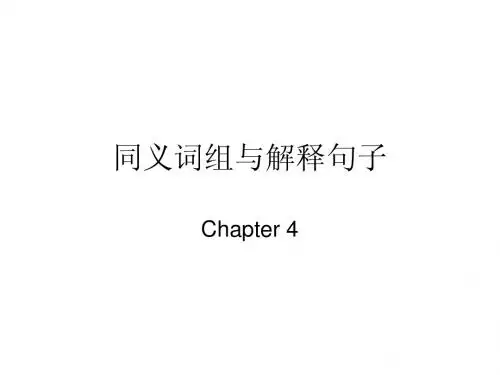 同义词组与解释句子