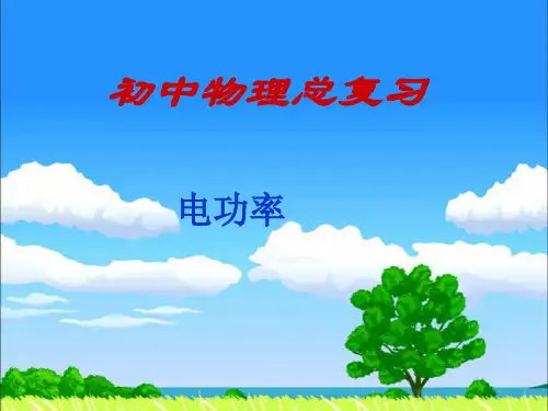 初中物理总复习《电功电功率》