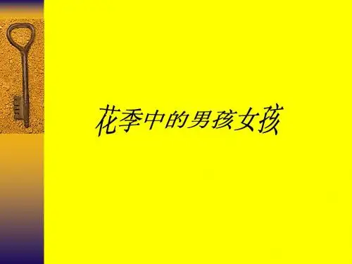 花季中的男孩女孩复习课件