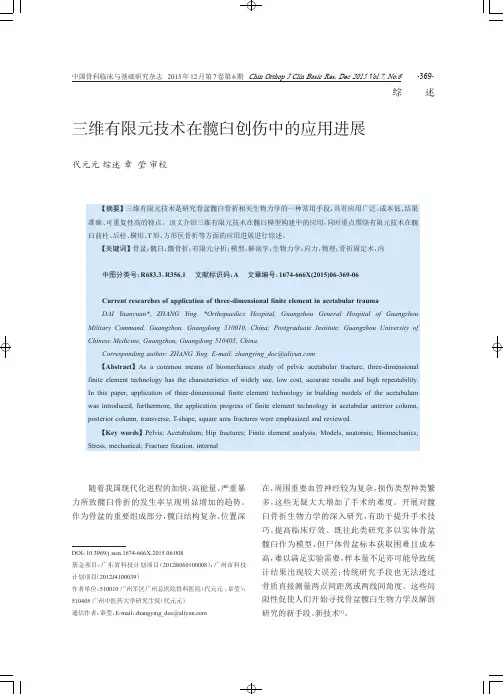 三维有限元技术在髋臼创伤中的应用进展